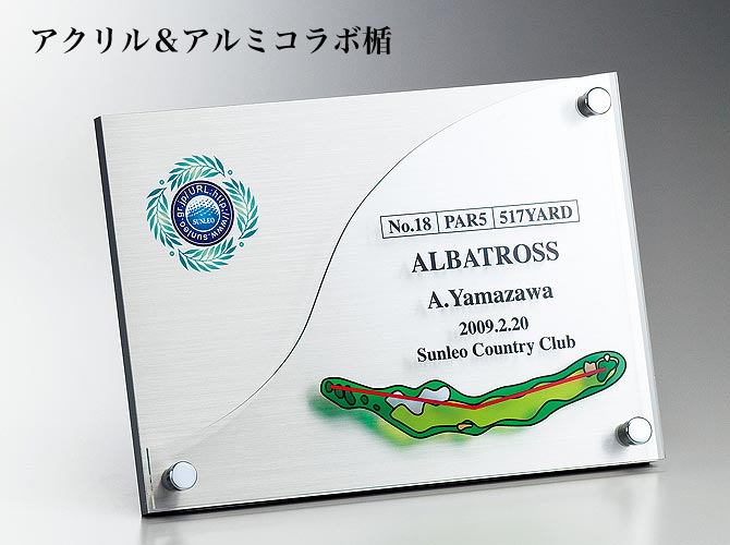 アクリル&アルミコラボホールインワントロフィー