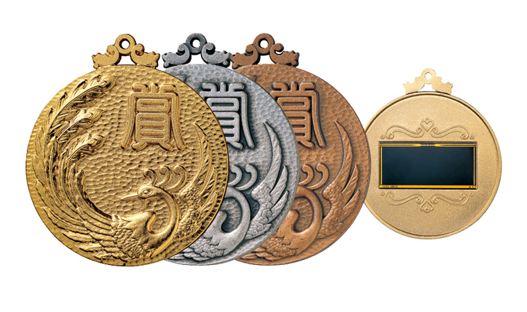 アンチモニー製大型メダル 高級スタンド式プラケース入り・おしゃれな