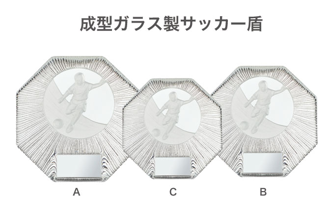 ガラス製サッカー専用盾