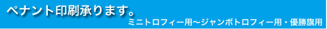 優勝ペナントプリント・印刷承ります。