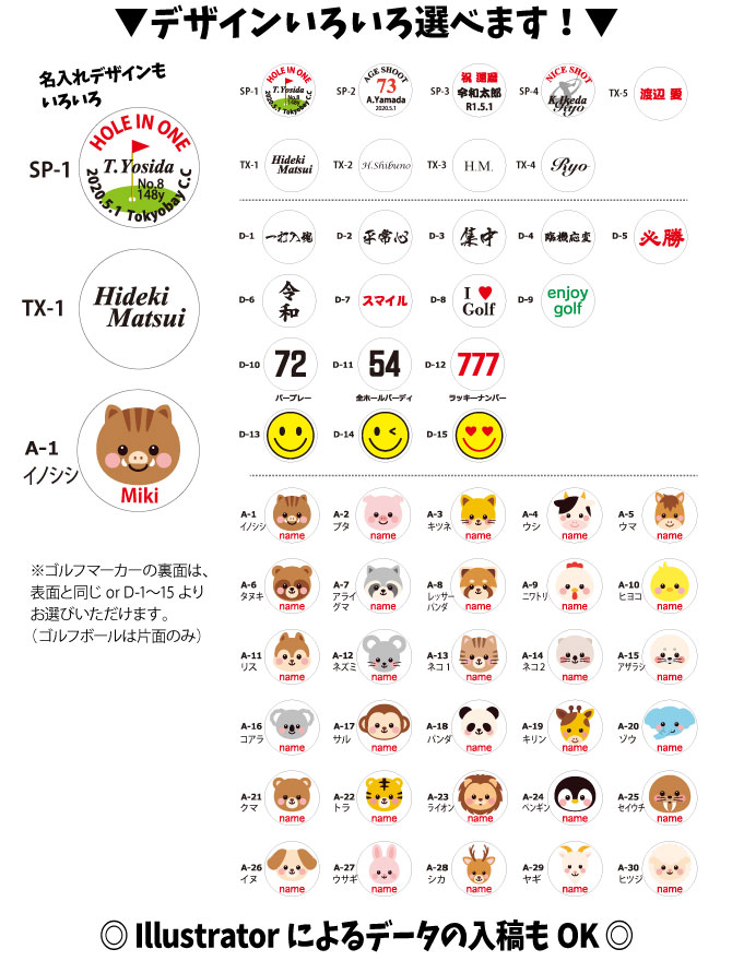 オウンネーム・名入れゴルフボール【名入れ無料】【データ入稿